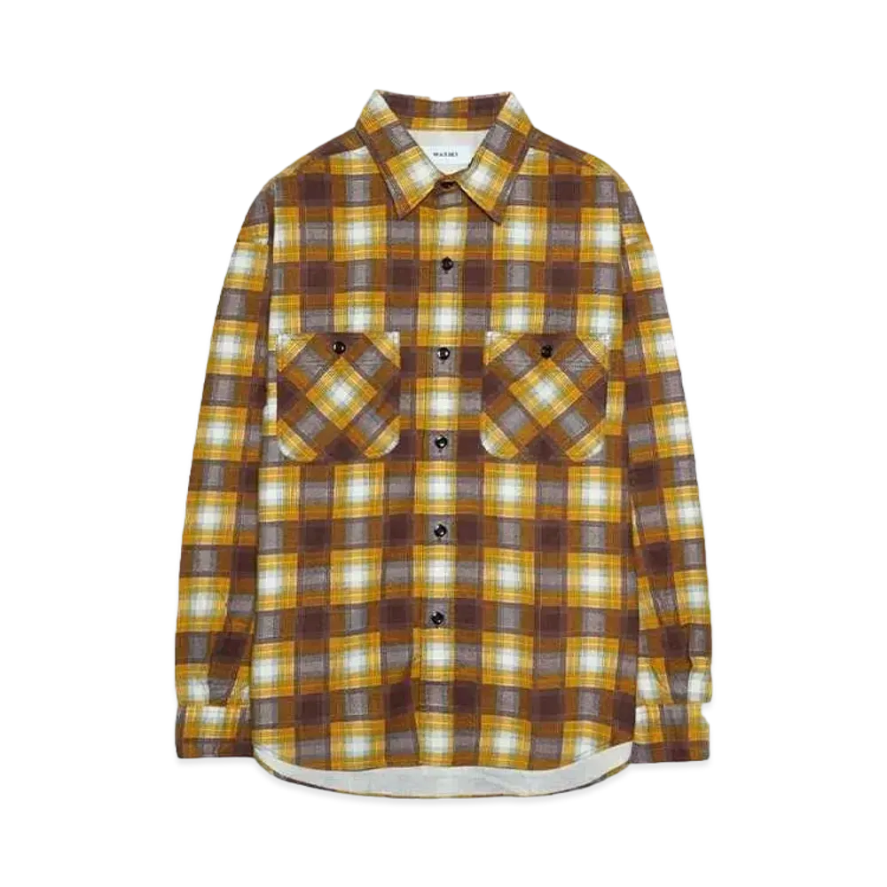 MASSES FLANNEL PLAID SHIRT "MUSTARD"