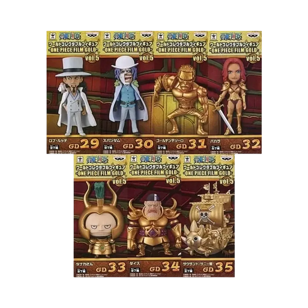 Banpresto One Piece World Collectable Figure -ONE PIECE FILM GOLD- Vol.5 Complete 7 Piece Set