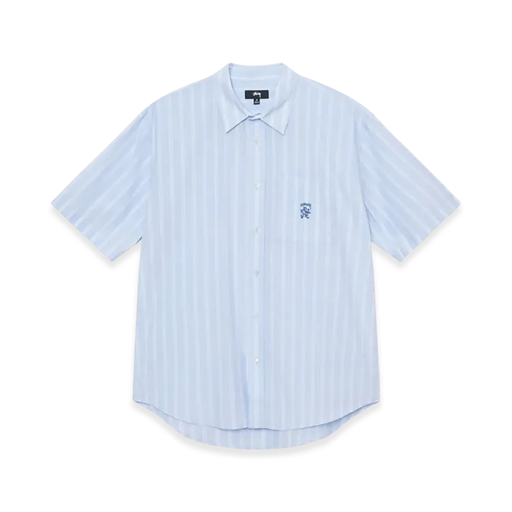 Stussy Boxy Striped SS Shirt "Light Blue Stripe"
