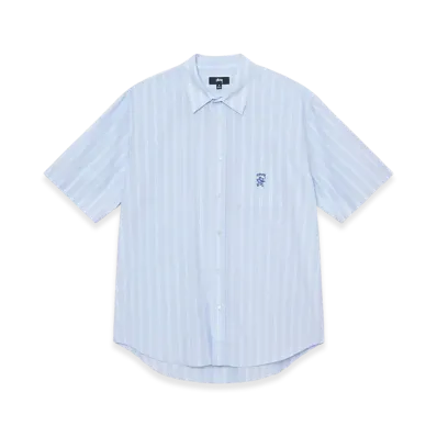 Stussy Boxy Striped SS Shirt "Light Blue Stripe"