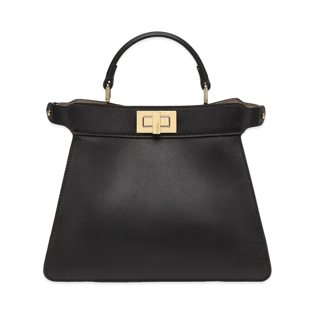 FENDI Peekaboo Iseeu Small Leather Bag "Black"