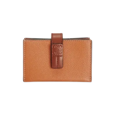 LOEWE Accordion Cardholder In Soft Grained Calfskin "Light Caramel/Pecan"