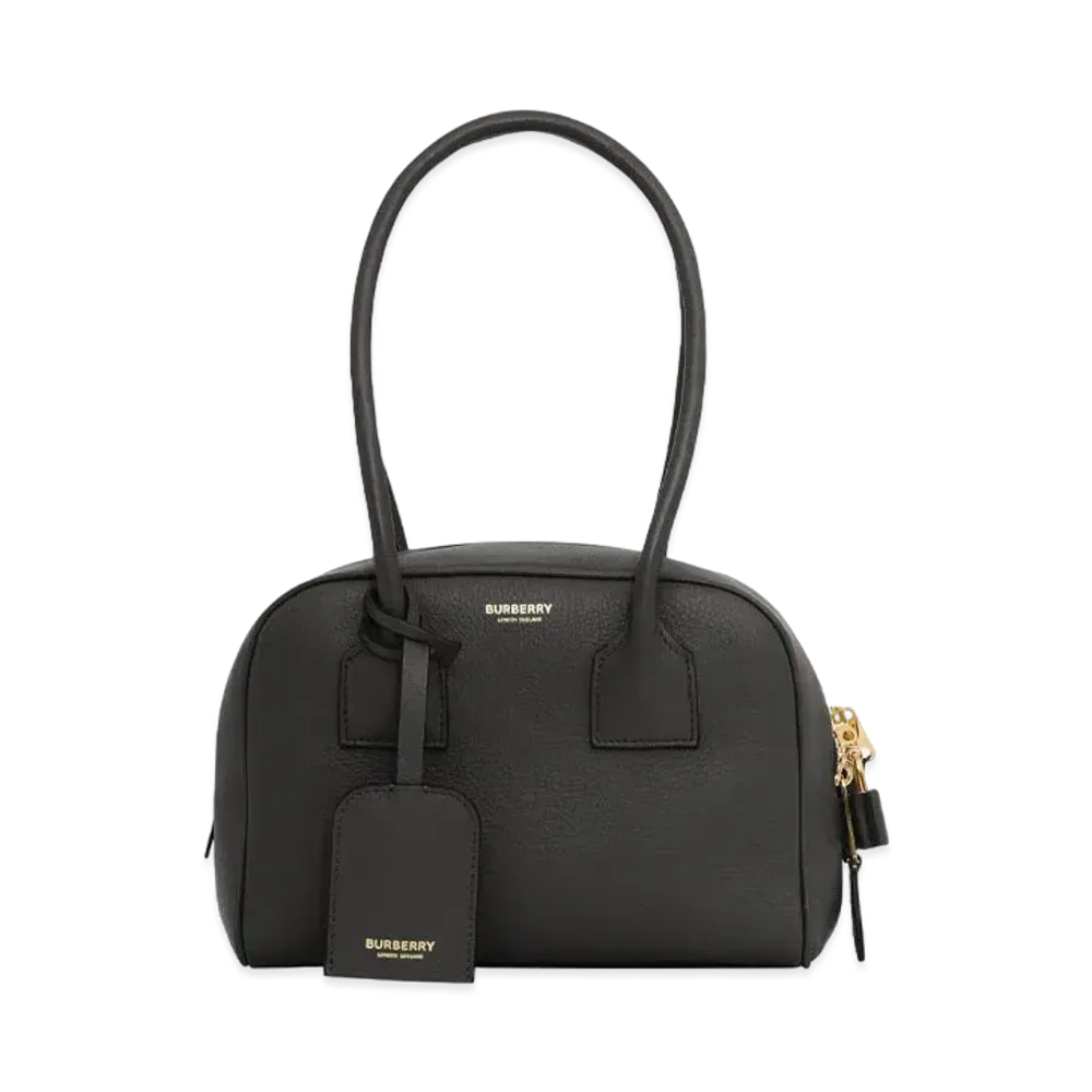 Burberry Large Leather Half Cube Bag "Black"