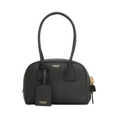Burberry Large Leather Half Cube Bag "Black"