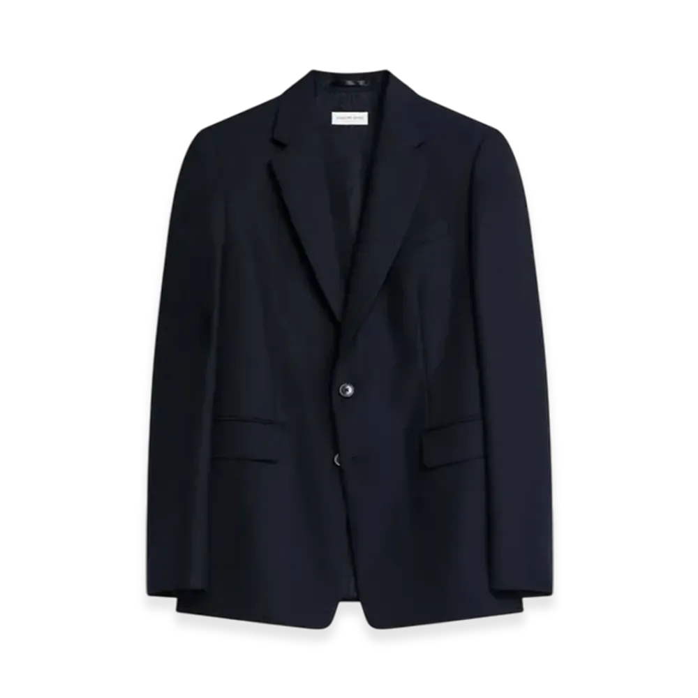 DRIES VAN NOTEN Slim Fit Wool Blazer "Navy"