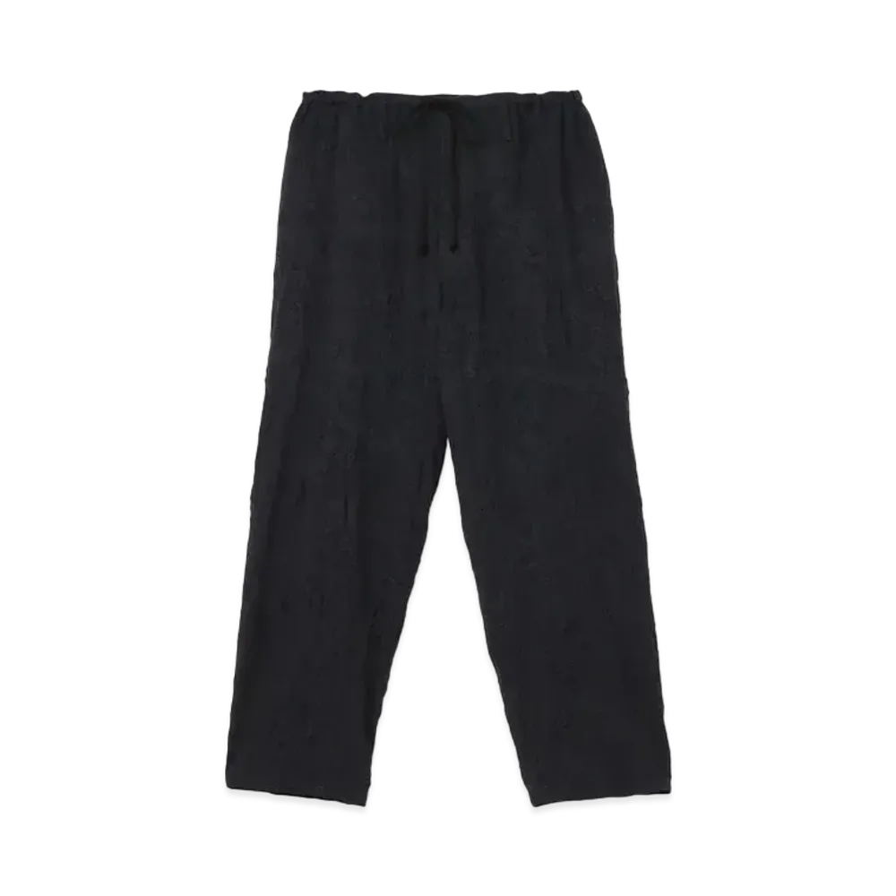 Yohji Yamamoto Y's PLAIN STITCH WRINKLE Y's STITCH STRING PANTS "Black"