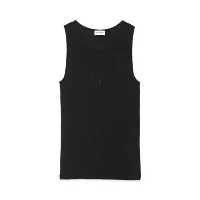 Saint Laurent Women's Cassandre Tank Top "Black"