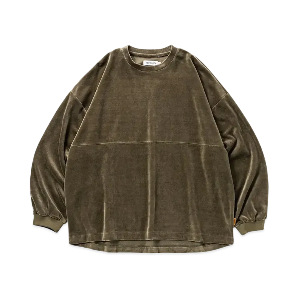 TIGHTBOOTH Velour Crew L/S Shirt "Olive"