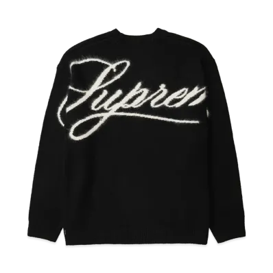 Supreme Angora Script Sweater "Black"