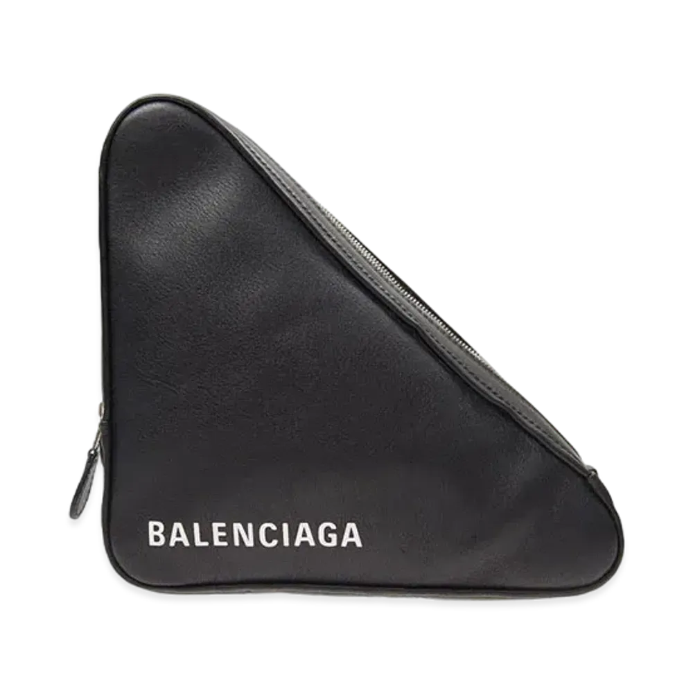 BALENCIAGA Leather Clutch Bag "Black"