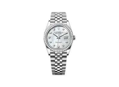 ROLEX Datejust 36 Oystersteel & White Gold Diamonds "White"