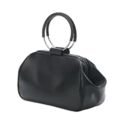 Yohji Yamamoto Y's SEMI GLOSS LEATHER RING TUBE BAG "Black"
