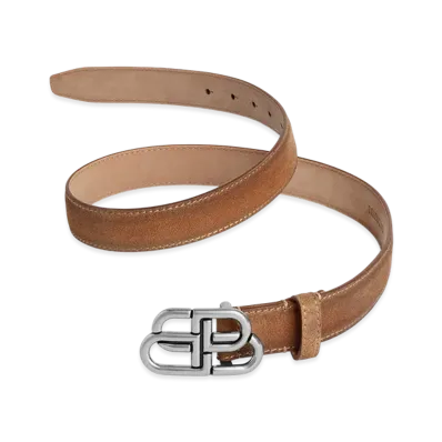 BALENCIAGA BB Slim Belt "Camel"