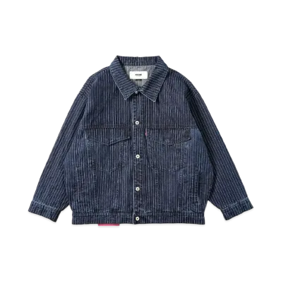 MFC STORE x UPD'T Denim Jacket "Navy Stripe"
