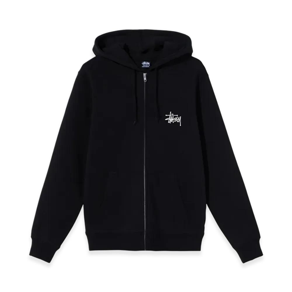Stussy Basic Stussy Zip Hoodie 2021 "Black"