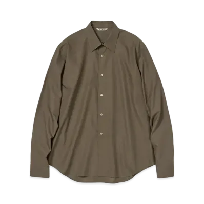 AURALEE Washed Finx Twill Shirt "Brown"