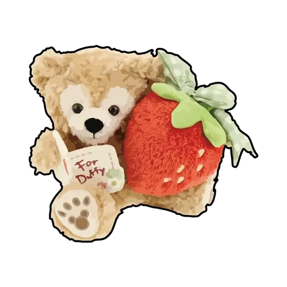 Disney Heartfelt Strawberry Gift Stuffed Toy Duffy "Multi"