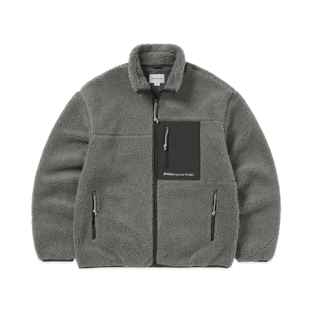 thisisneverthat SP Sherpa Fleece Jacket "Charcoal"