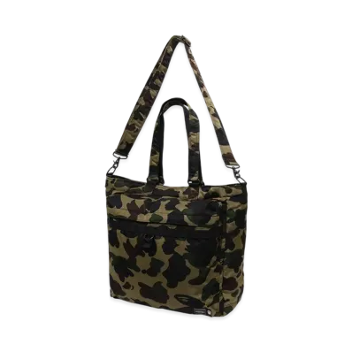 A BATHING APE x PORTER 1st Camo Utility Tote Bag "Green"