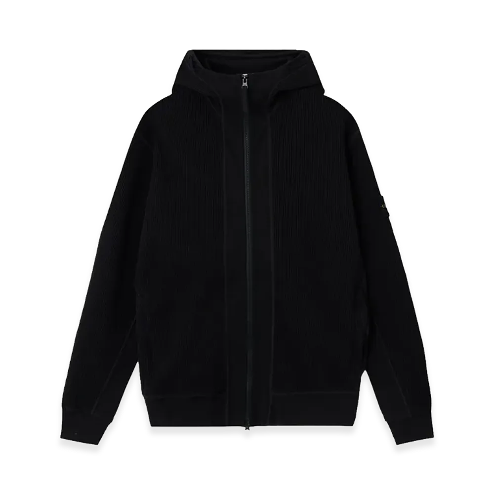 Stone Island 6100058 Organic Cotton Waffle Fleece "Black"