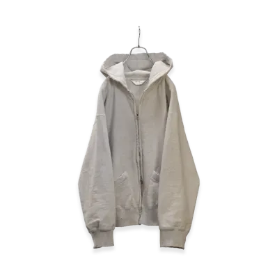 ANCELLM Zip Up Hoodie "Heather White"