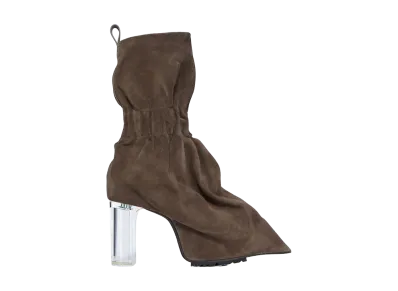 Rick Owens SS26 Pull On Cuffed Taquito Suede Leather "Dust/Clear"