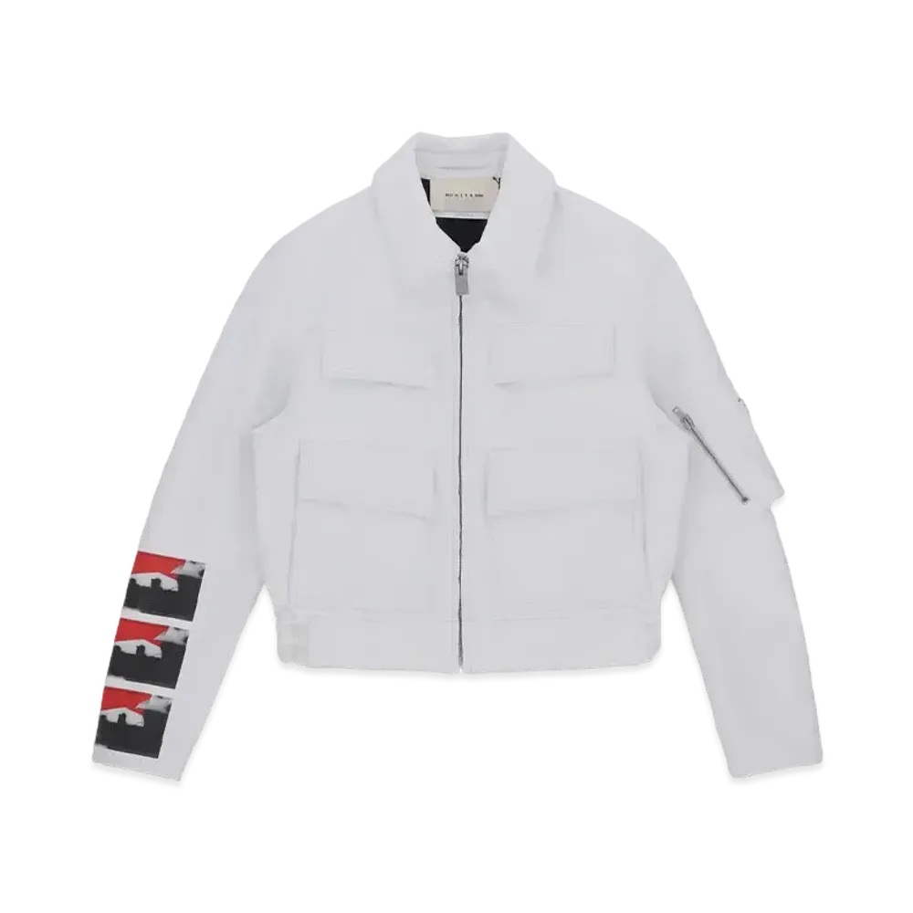 1017 ALYX 9SM Mark Flood White Leather Police Jacket "White"