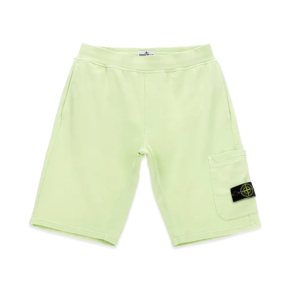 Stone Island Kids Cargo Badge Logo Bermuda Shorts "Green"