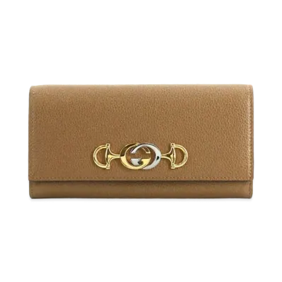 GUCCI Zumi Continental Wallet "Brown"