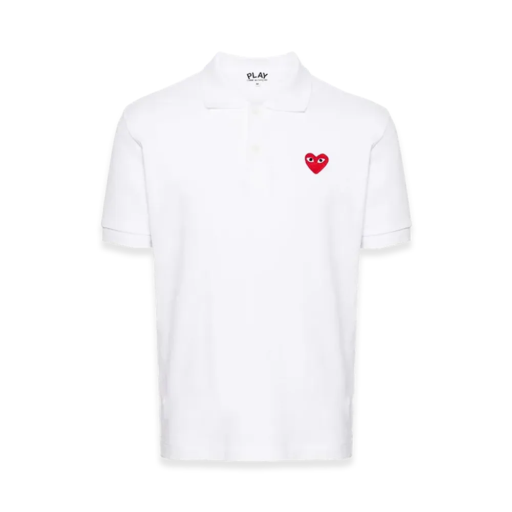 PLAY COMME des GARCONS Piquet Polo Shirt "White"