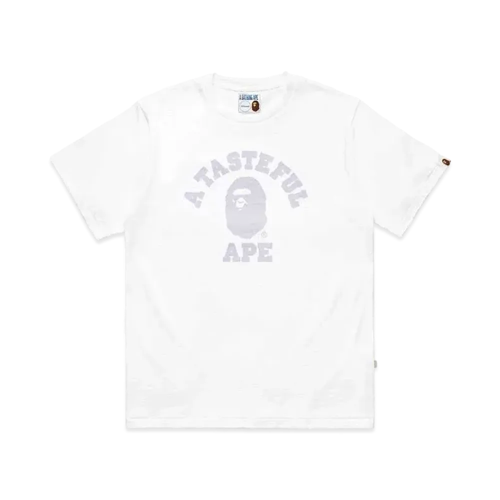 A BATHING APE X JJJJOUND COLLEGE TEE "White"