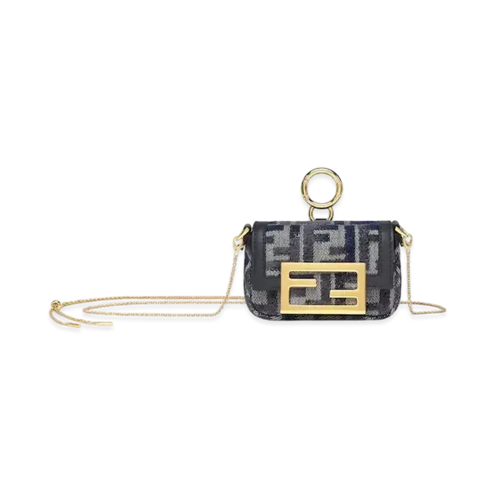 FENDI Nano Baguette Charm "Blue"