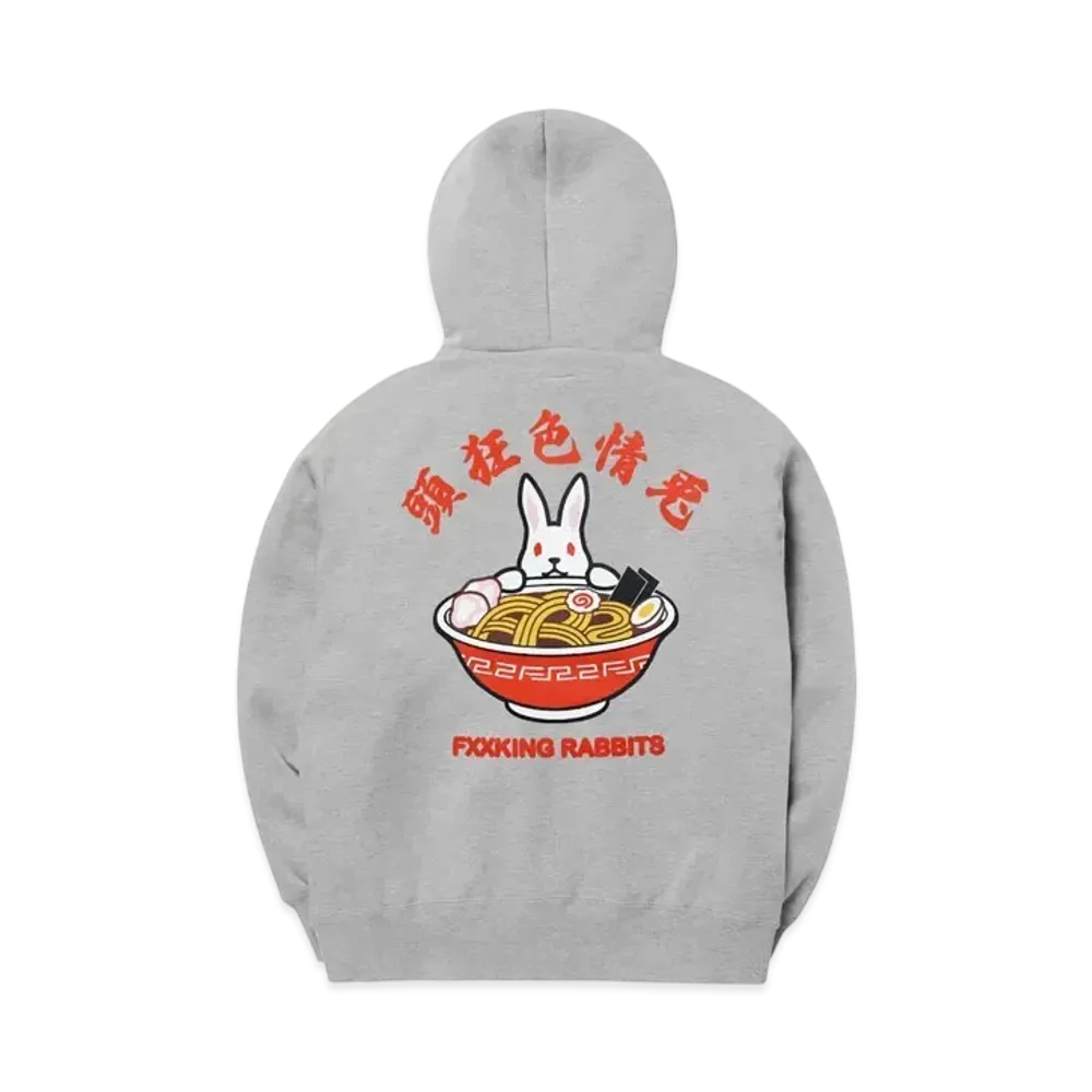 FR2 Embroidery Sleeve Rabbit Ramen Hoodie "Gray"