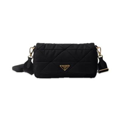 PRADA Padded Re-Nylon Shoulder Bag "Black"