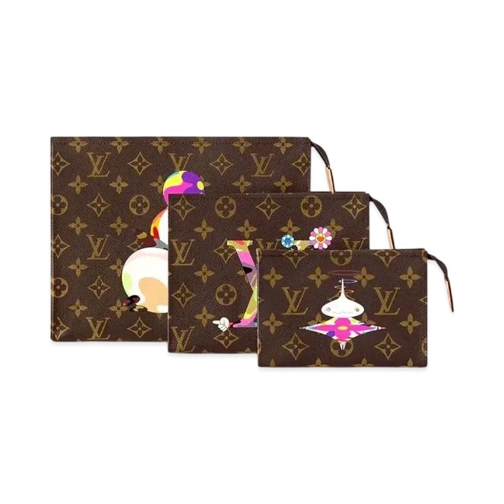 Louis Vuitton x Takashi Murakami Trio Toilet Pouch Monogram