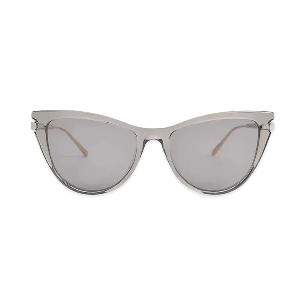 CHARLES & KEITH Recycled Acetate Angular Cat-Eye Sunglasses "Grey"