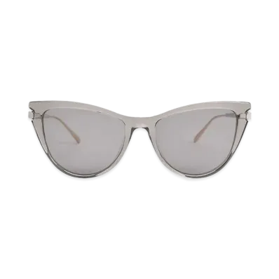 CHARLES & KEITH Recycled Acetate Angular Cat-Eye Sunglasses "Grey"