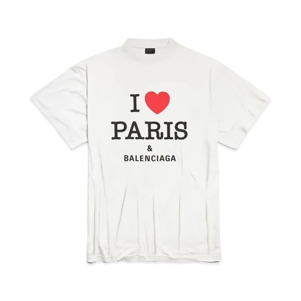 バレンシアガ アイ ラブ パリス & バレンシアガ Tシャツ オーバー