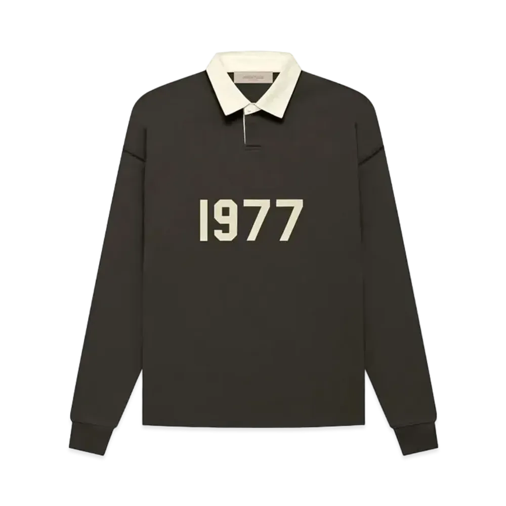FEAR OF GOD ESSENTIALS Henley Rugby "Off Black"