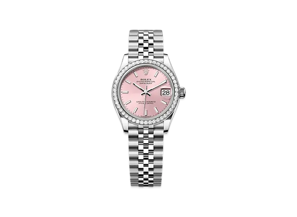 ROLEX Datejust 31 Oystersteel & White Gold Diamonds "Pink"