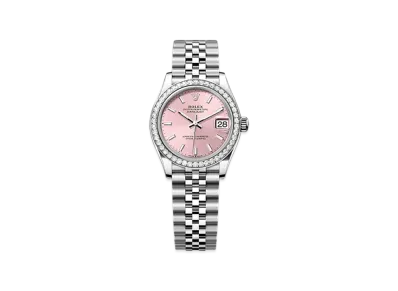 ROLEX Datejust 31 Oystersteel & White Gold Diamonds "Pink"