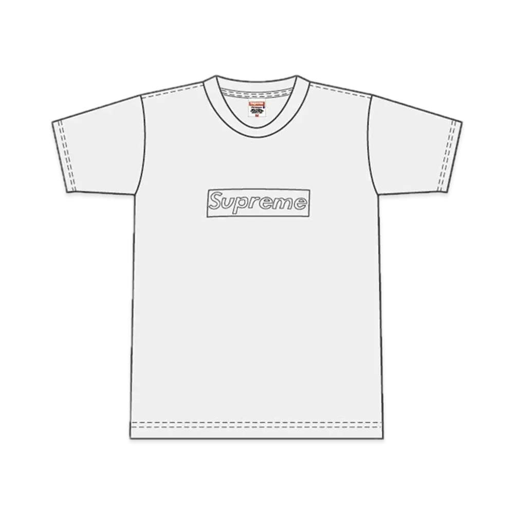 Supreme 2002 Kaws Box Logo Tee "White"