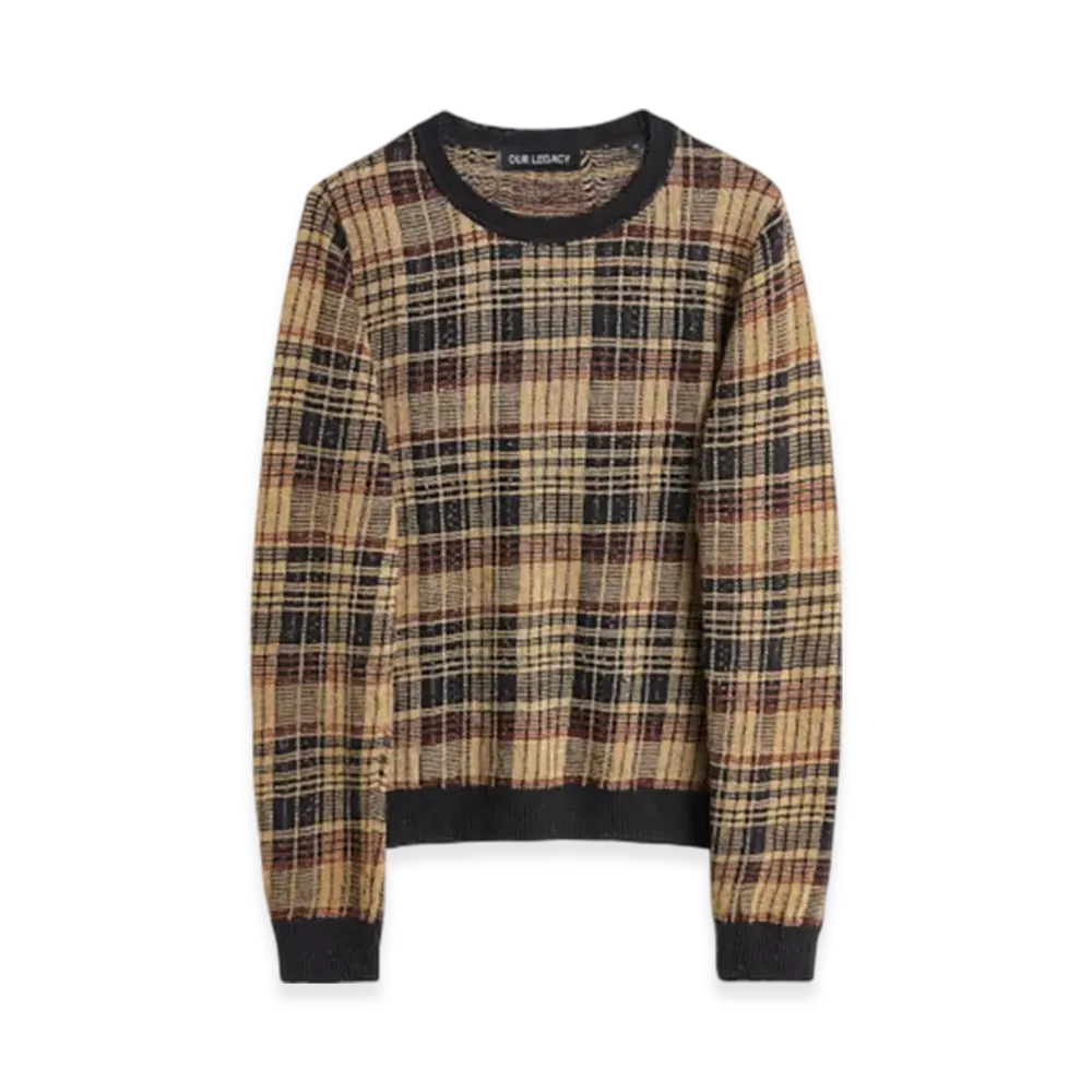 OUR LEGACY Formal Roundneck Gold Geezer Check "Gold Check"