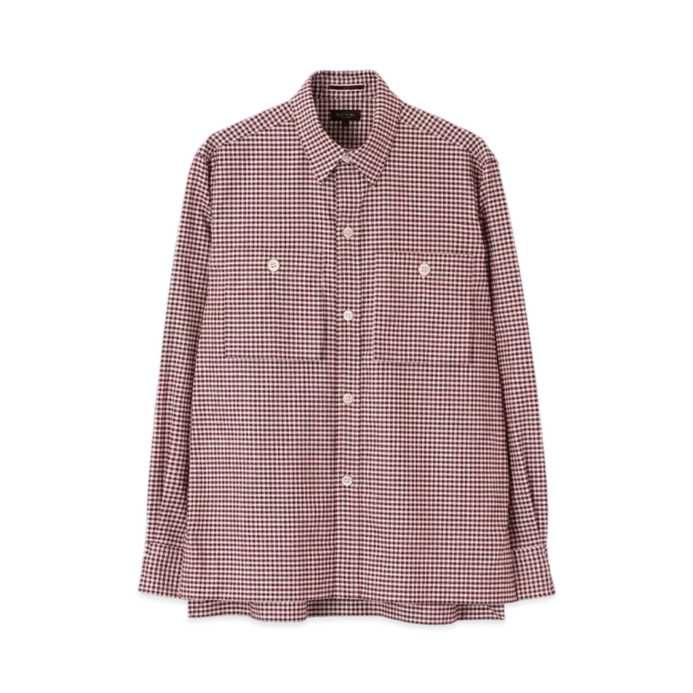 Paul Smith Gingham Check Bellows Pocket Shirt "DarkRed"