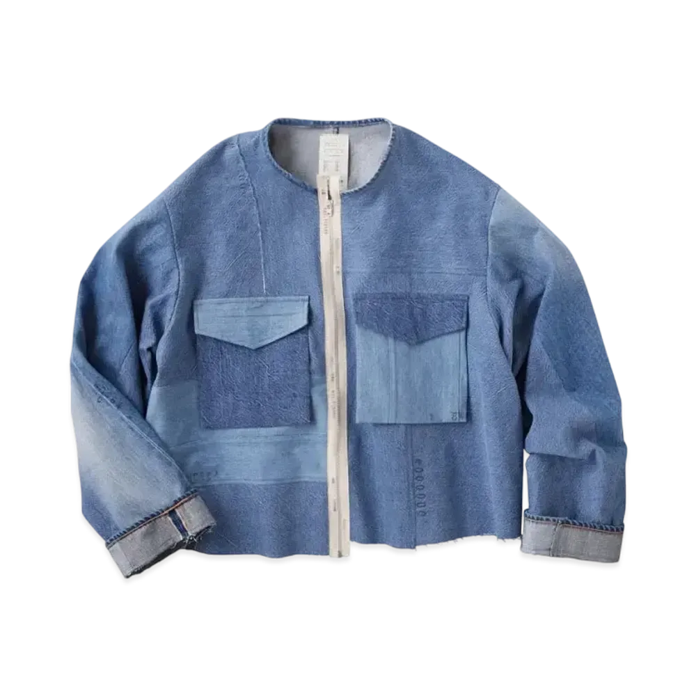KURO Remake Denim Military Mark Jacket "Indigo"