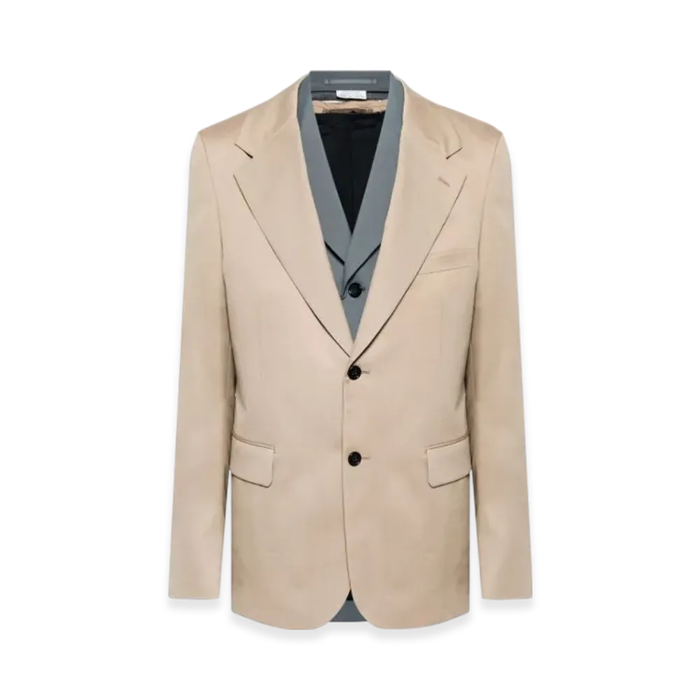 COMME des GARCONS HOMME PLUS Single-Breasted Layered Blazer "Beige"