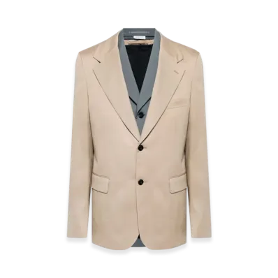 COMME des GARCONS HOMME PLUS Single-Breasted Layered Blazer "Beige"