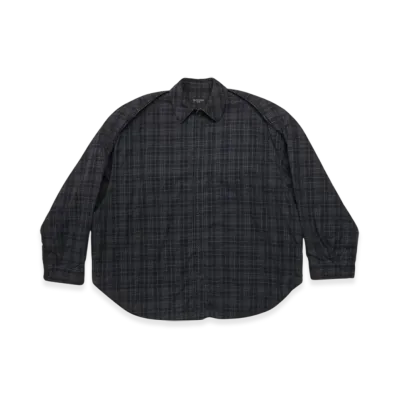 BALENCIAGA Women's Detachable Sleeves Shirt Large Fit "Grey"
