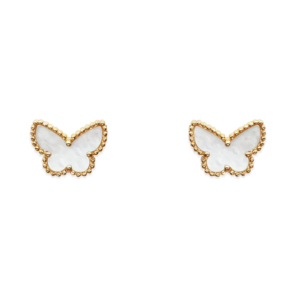 Van Cleef & Arpels Sweet Alhambra Papillon earrings "18K Yellow gold/Mother-of-pearl"