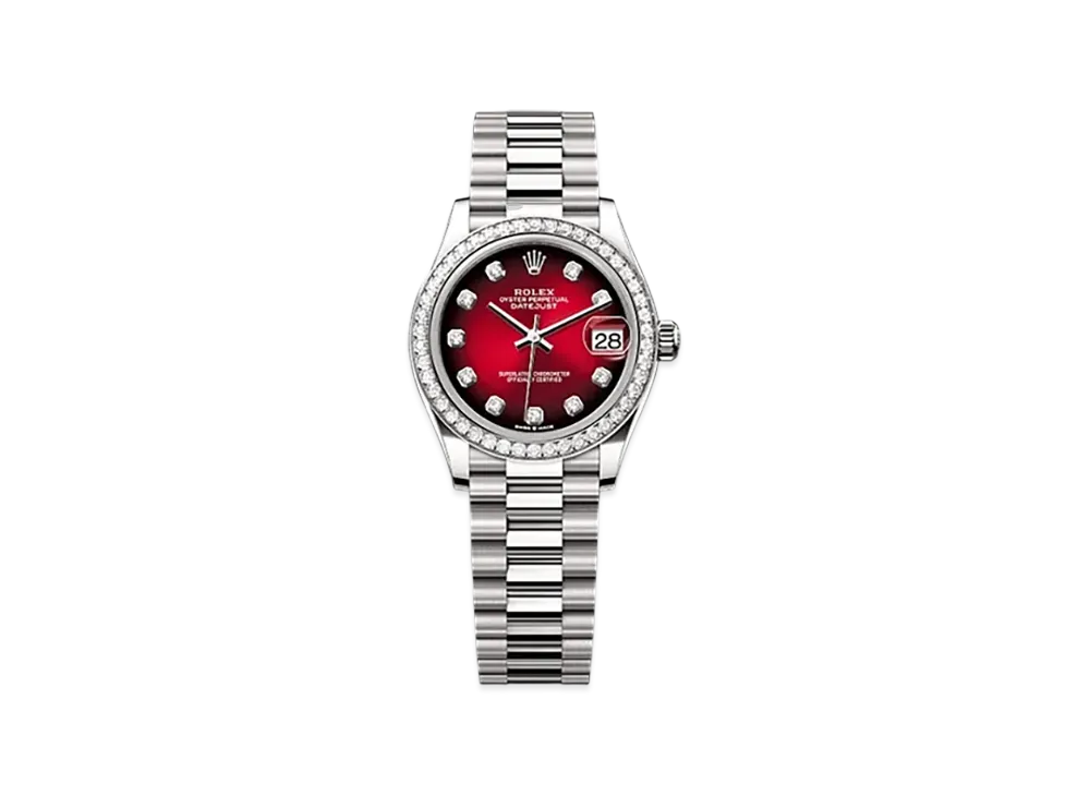 ROLEX Datejust 31mm White Gold Diamond 278289RBR "Red Ombre"